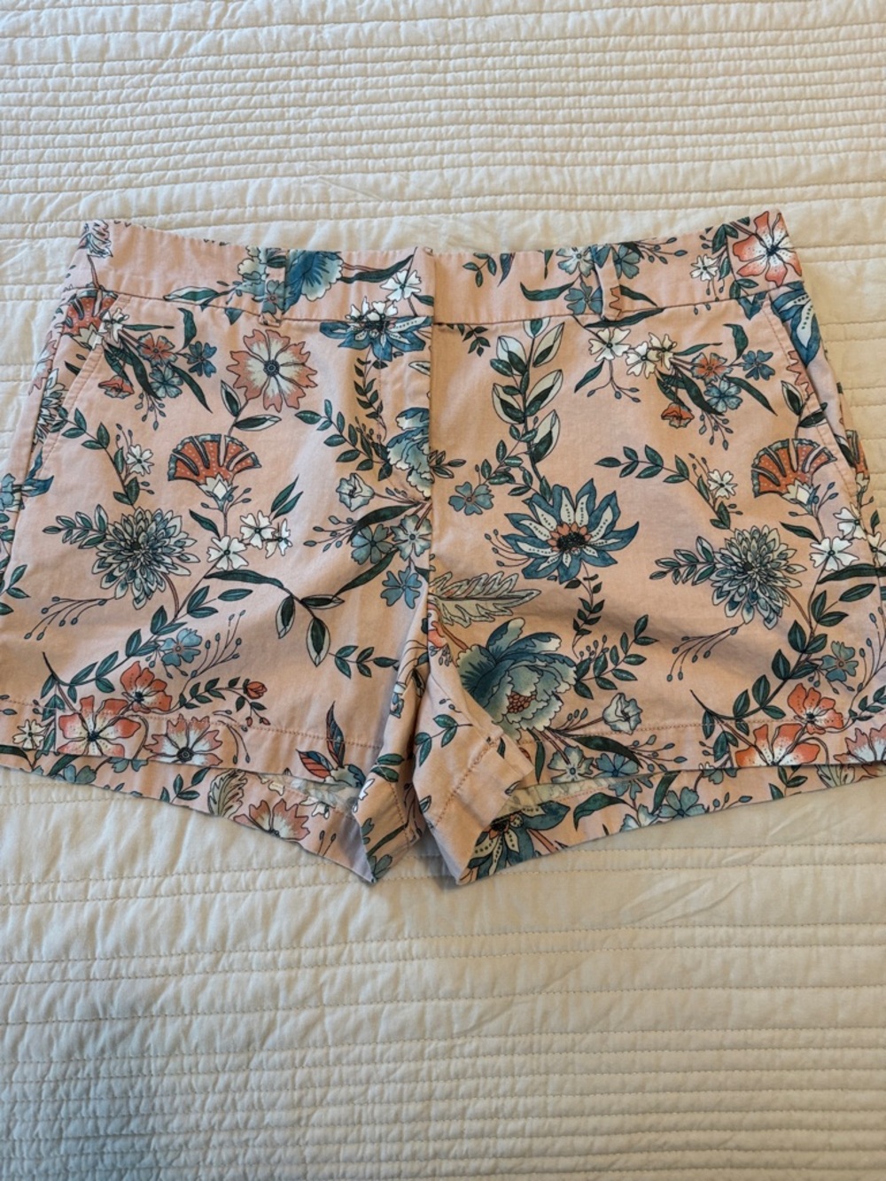 LOFT Outlet Pink Floral Cotton Shorts